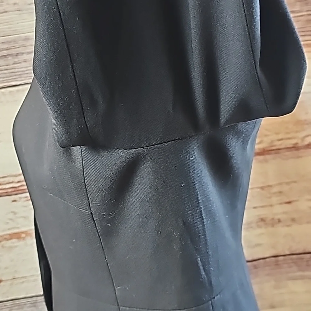 HILLARD & HANSON BLACK LINED PADDED LONG SLEEVE DRESS JACKET - Picture 4 of 10